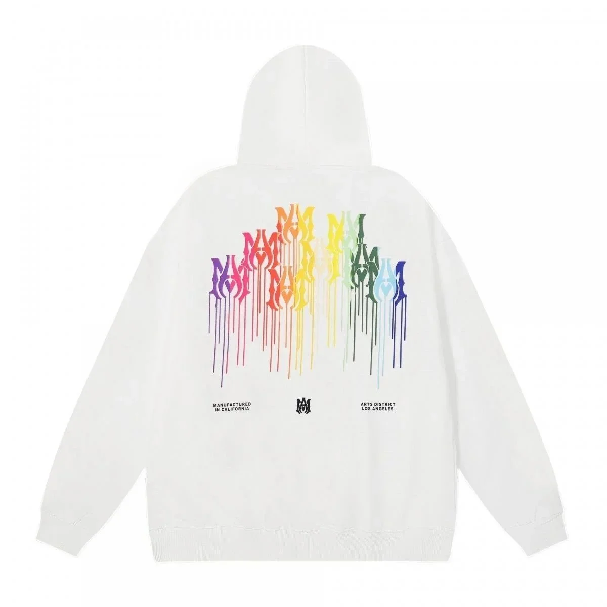 White Rainbow Graphic Hoodie YL004