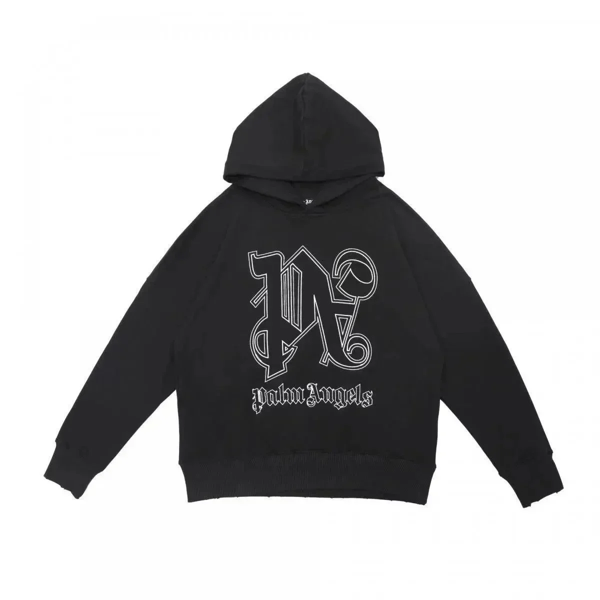Palm Angels Bear Hoodie Black Casual Sweatshirt