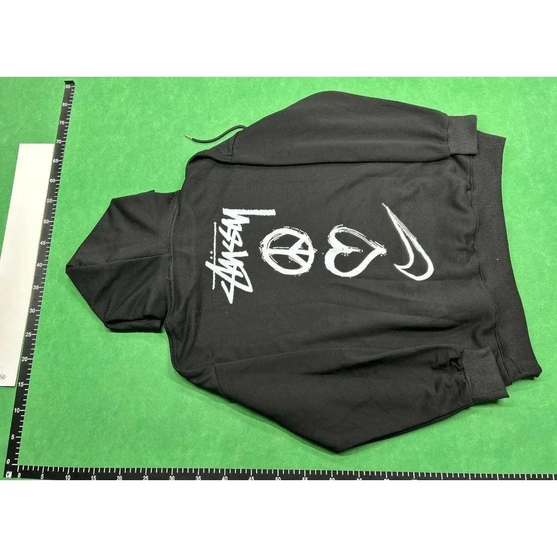 Stussy x Nike Black Hoodie with Graphic Print
