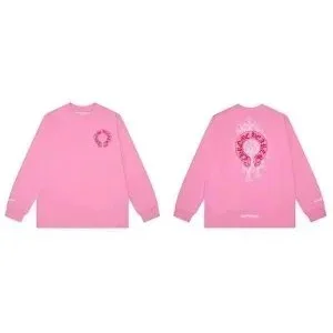 Pink Wreath Print Crewneck Sweatshirt