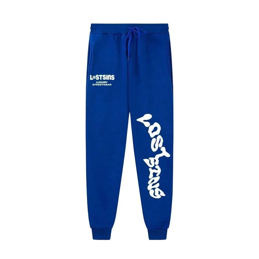 Blue 'LostSins' Streetwear Sweatpants