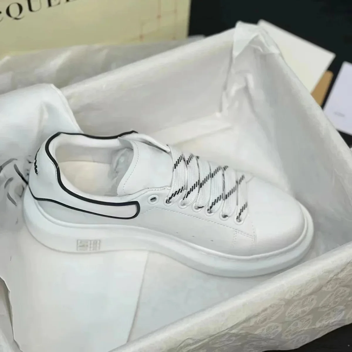 Alexander McQueen Oversized White Leather Sneakers