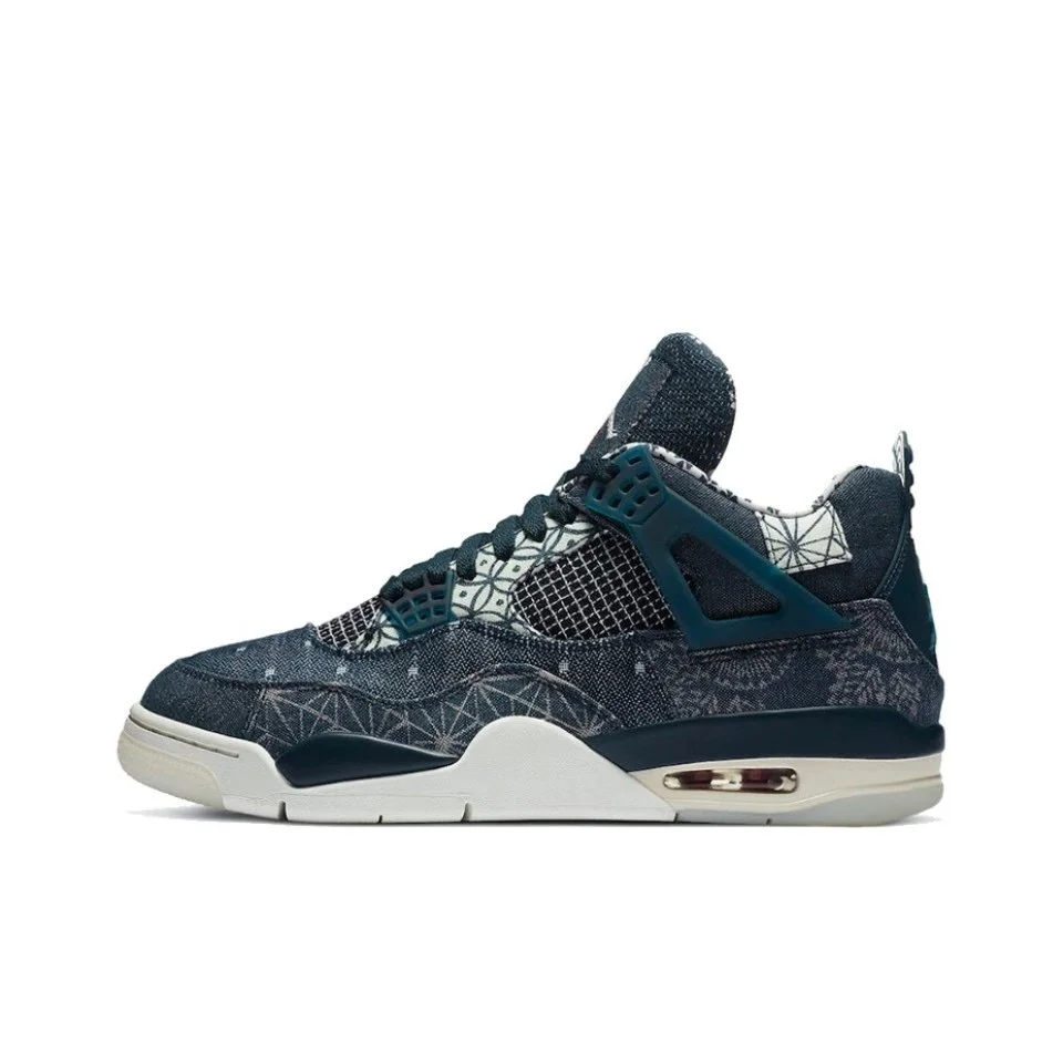 Nike Air Jordan 4 Blue White刺子绣 Sneakers