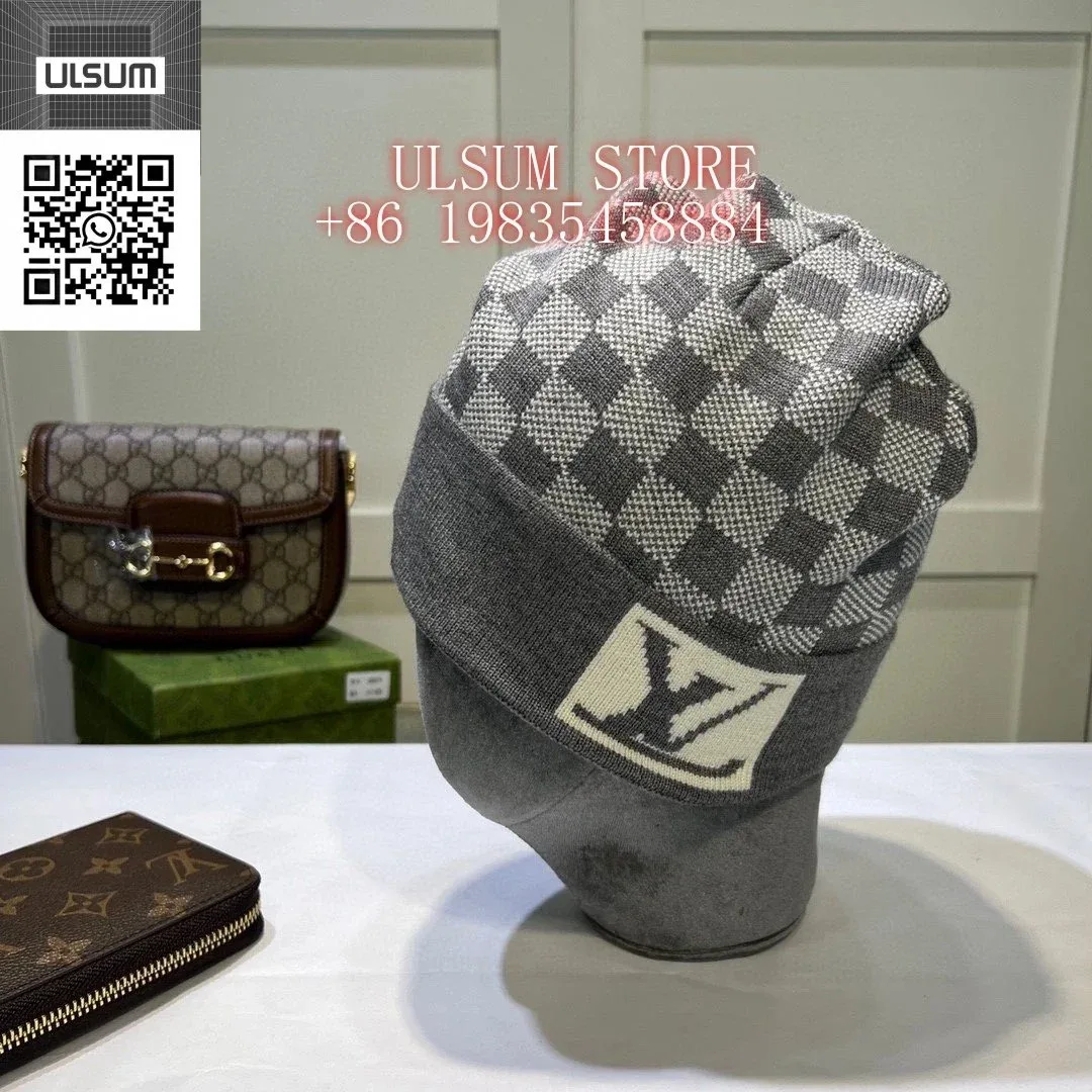 Louis Vuitton Tabi Checkered Beanie Grey
