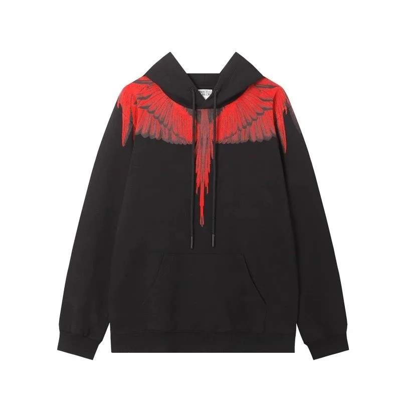 Marcelo Burlon Wings Black Red Hoodie