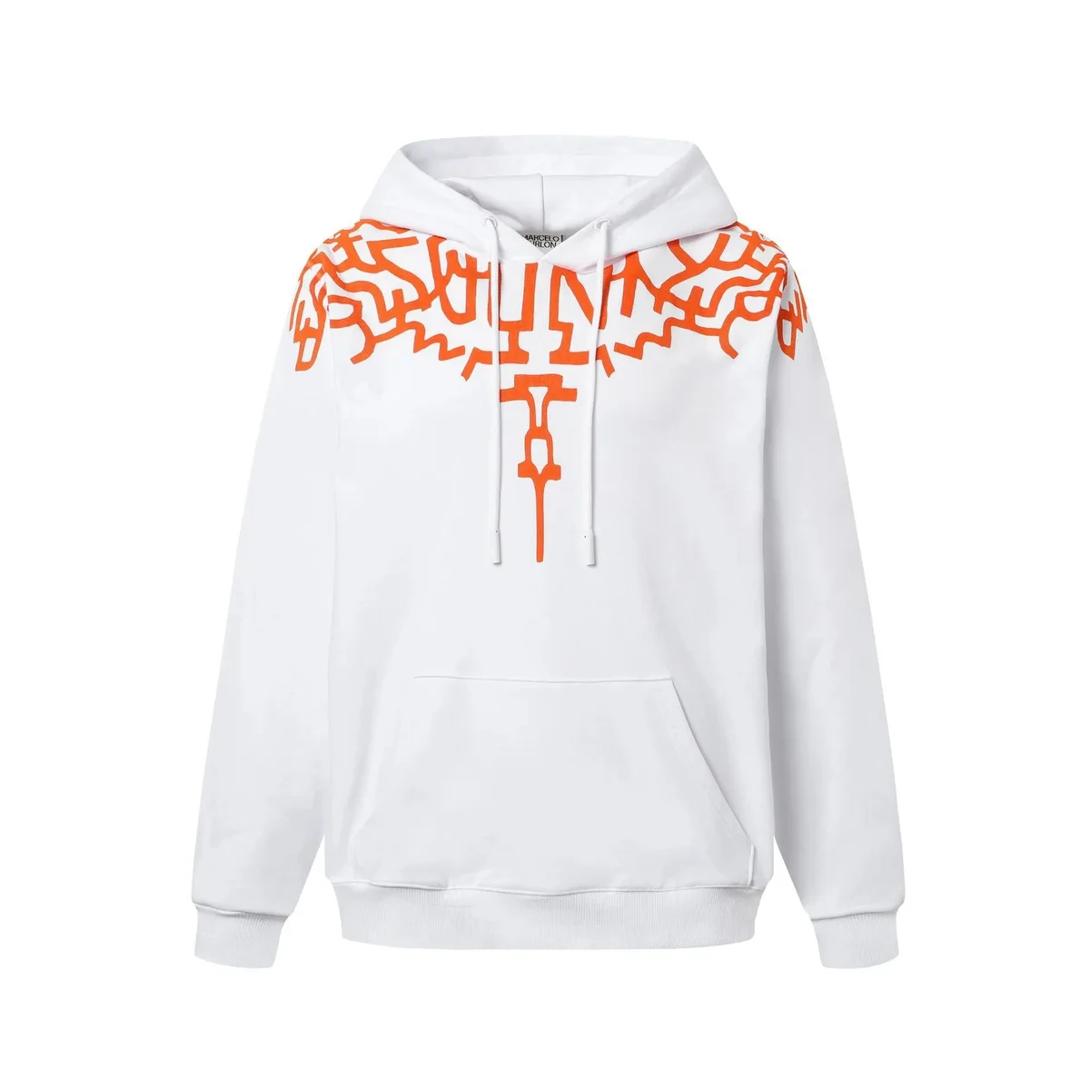 Marcelo Burlon Wings White Orange Hoodie