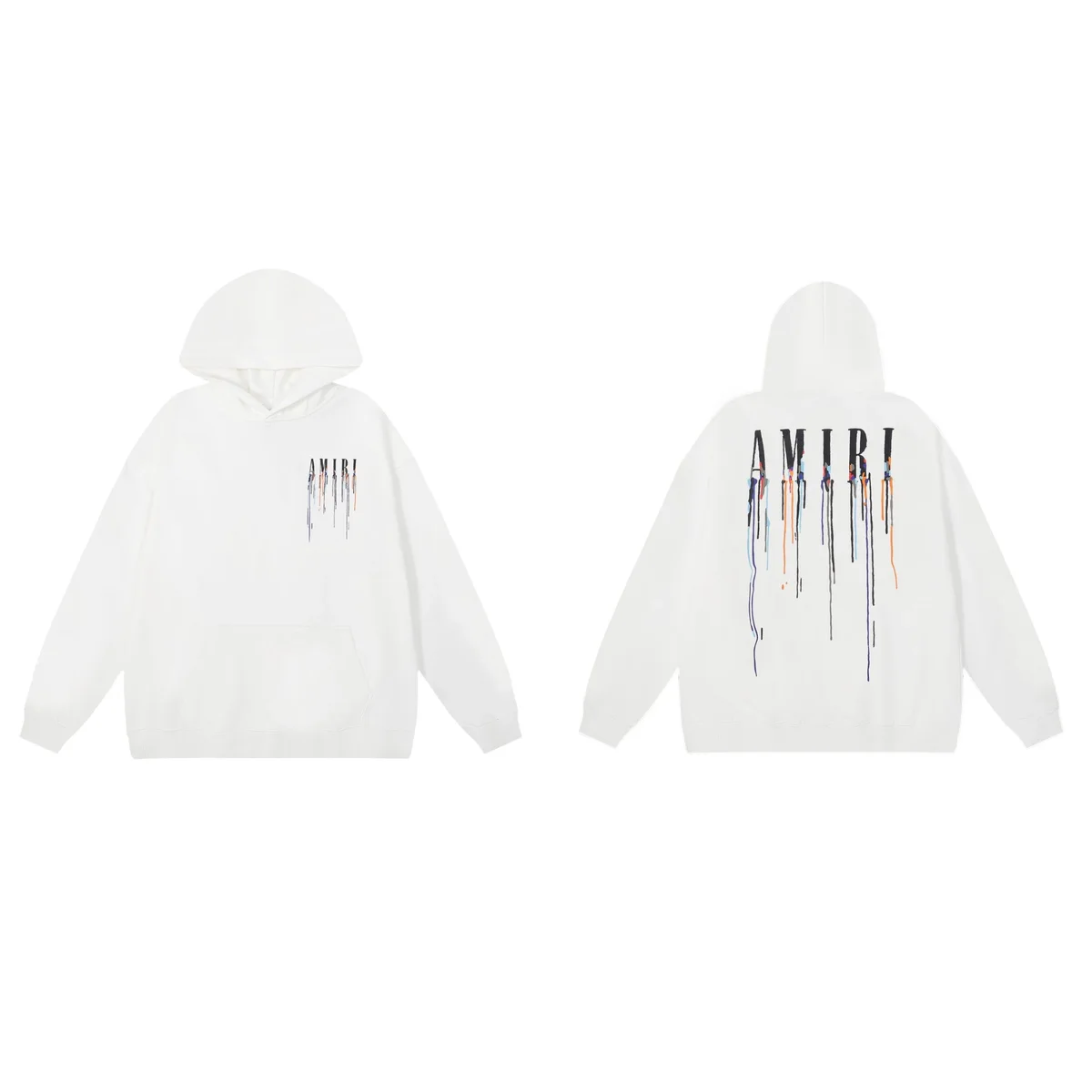Amiri Dripped AMIRI White Hoodie