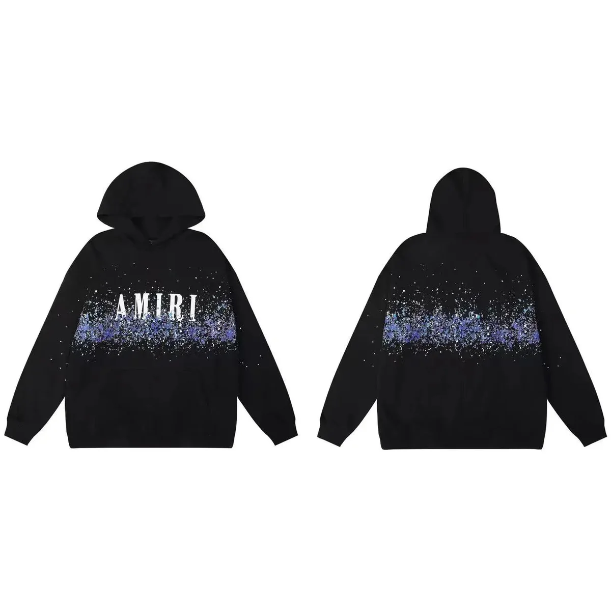 Amiri Galaxy Print Hoodie Black