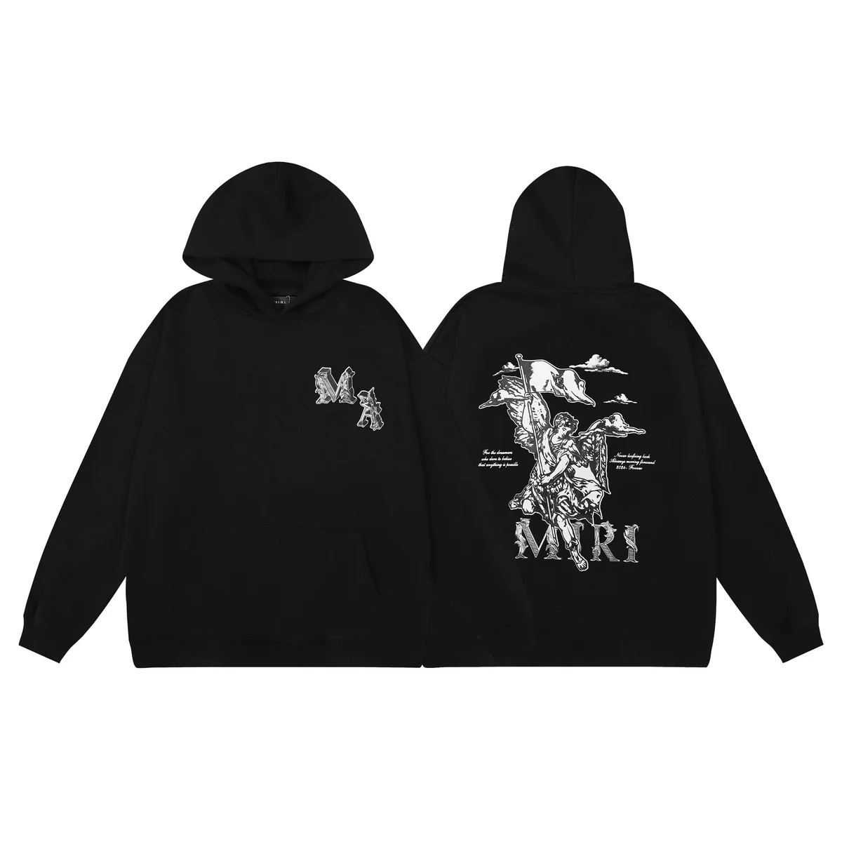 Black MTRI Graphic Hoodie Sweatshirt
