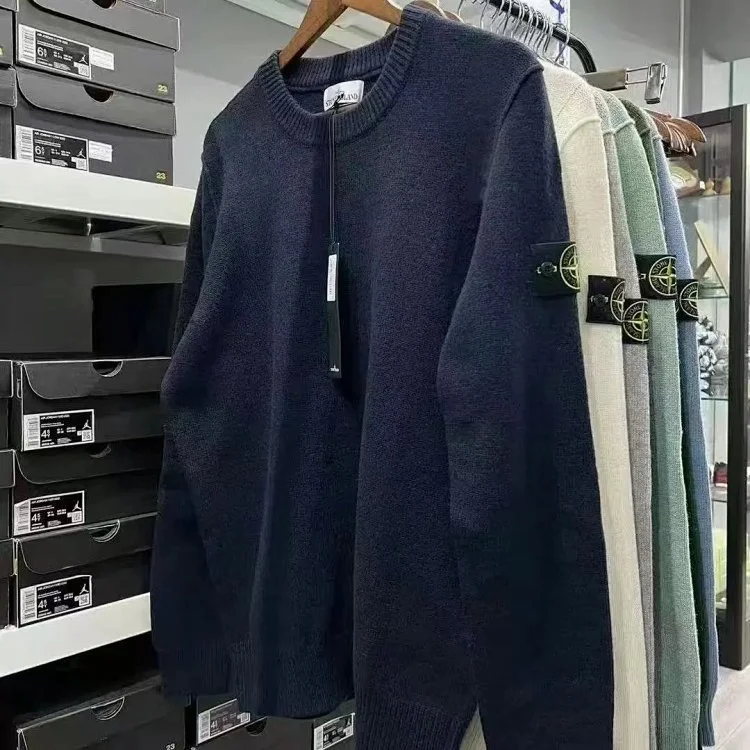 Stone Island 68-15 Navy Knit Sweater