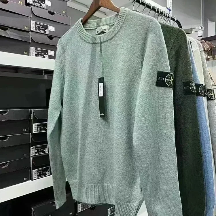 Stone Island 68-15 Light Green Knit Sweater