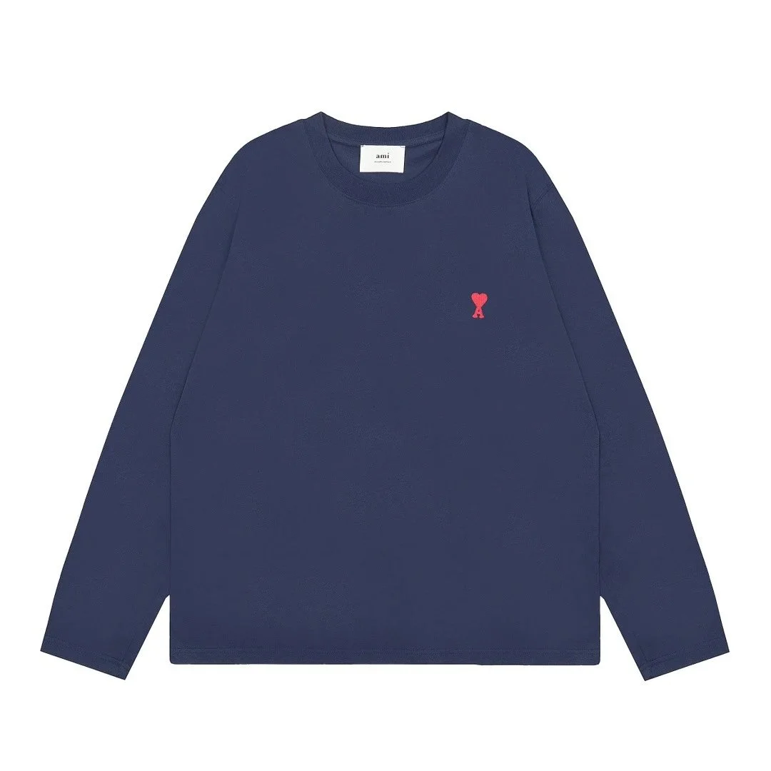 AMI Small Logo藏青色 Long Sleeve T-Shirt