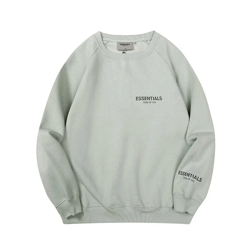 Fear of God Essentials Round Neck Light Green Sweatshirt