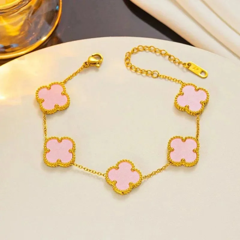 Tiffany & Co. Return to Tiffany Pink Clover Bracelet
