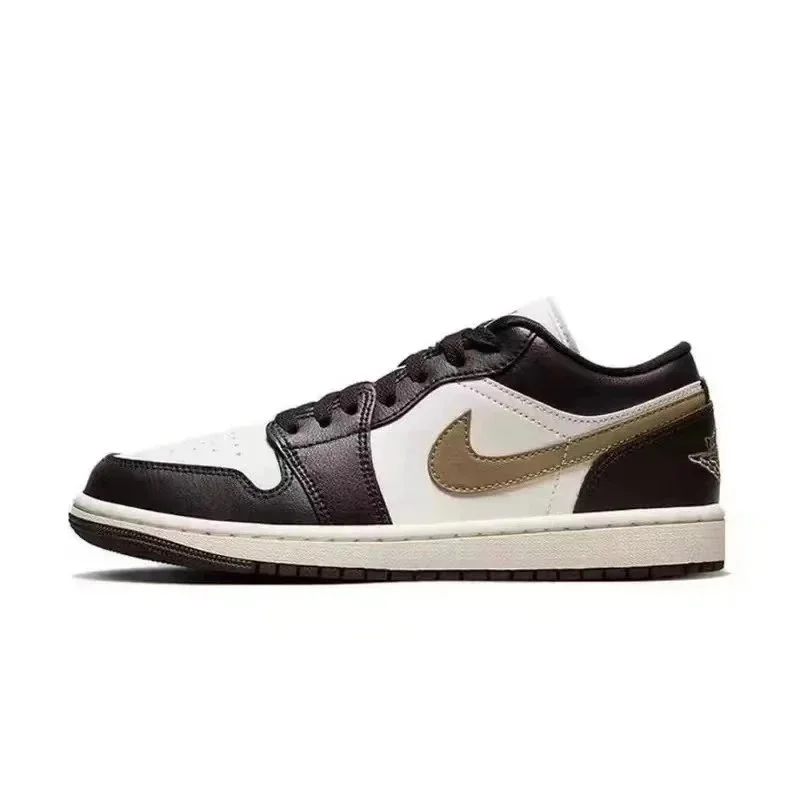 Nike Air Jordan 1 Low Black Gold Sneakers