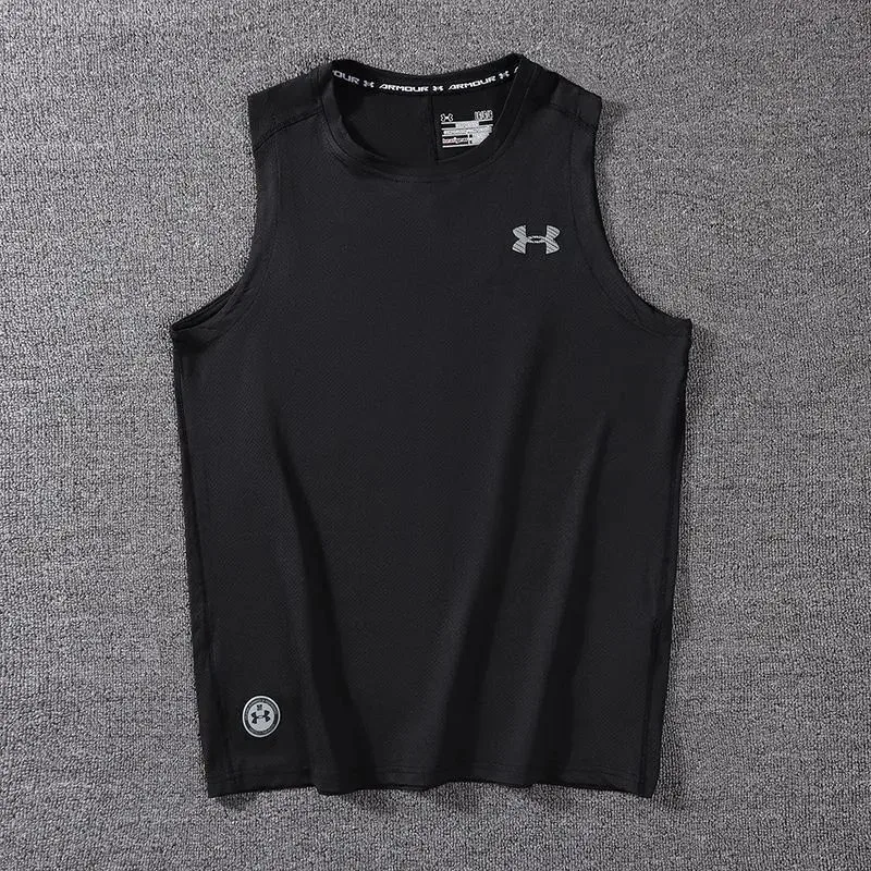 Under Armour Black Solid Tank Top Men