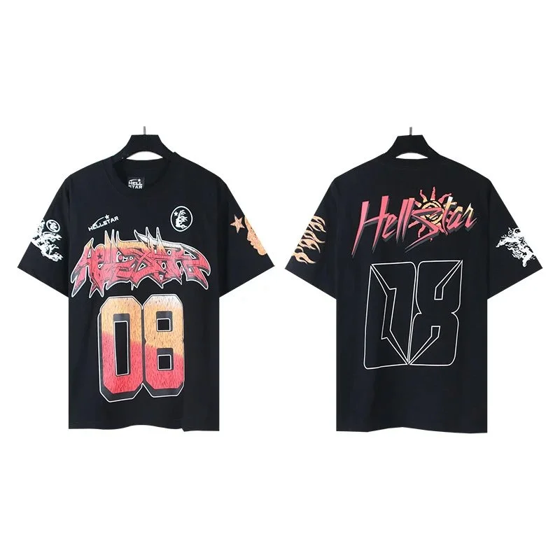 Hellstar Studios '08' Graphic T-Shirt Black Casual