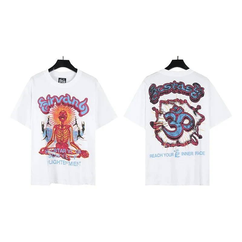 Hellstar Studios Om Yoga White T-Shirt
