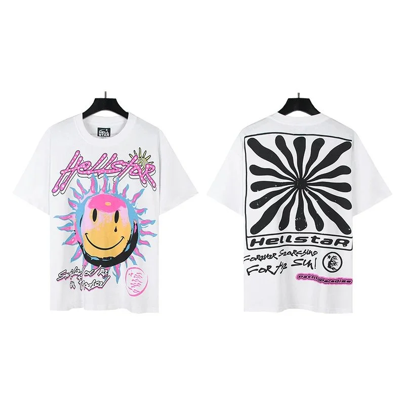 Hellstar Smile Sun Graphic T-Shirt White