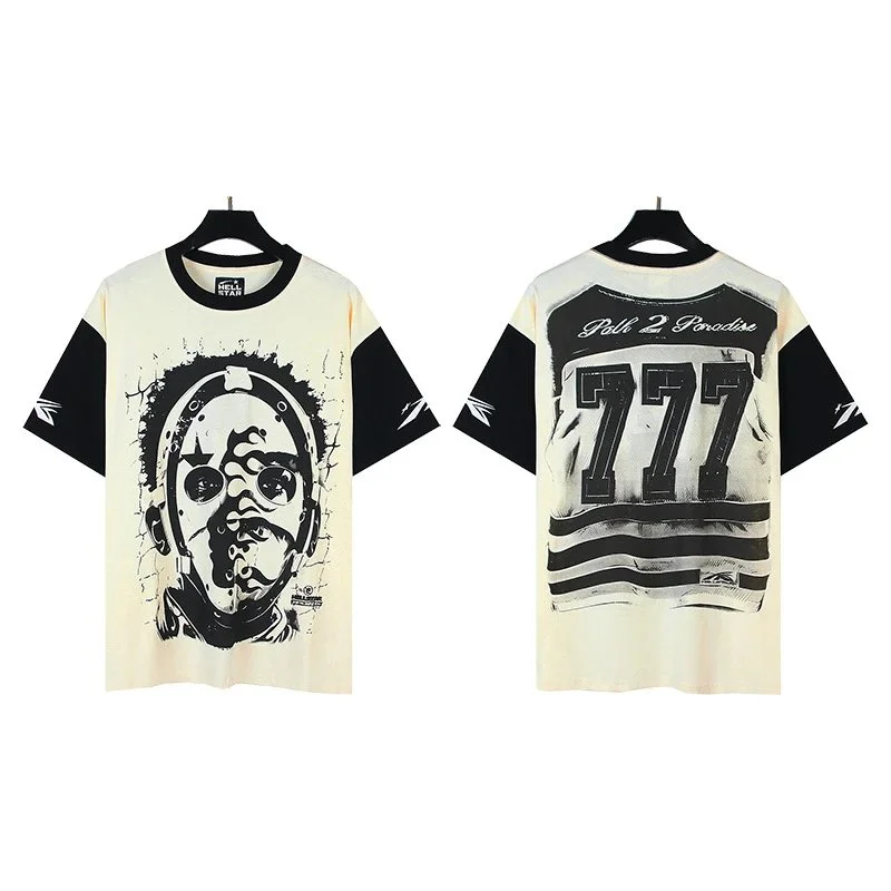 Hellstar 777 Paradise Graphic Tee Cream/Black T-Shirt