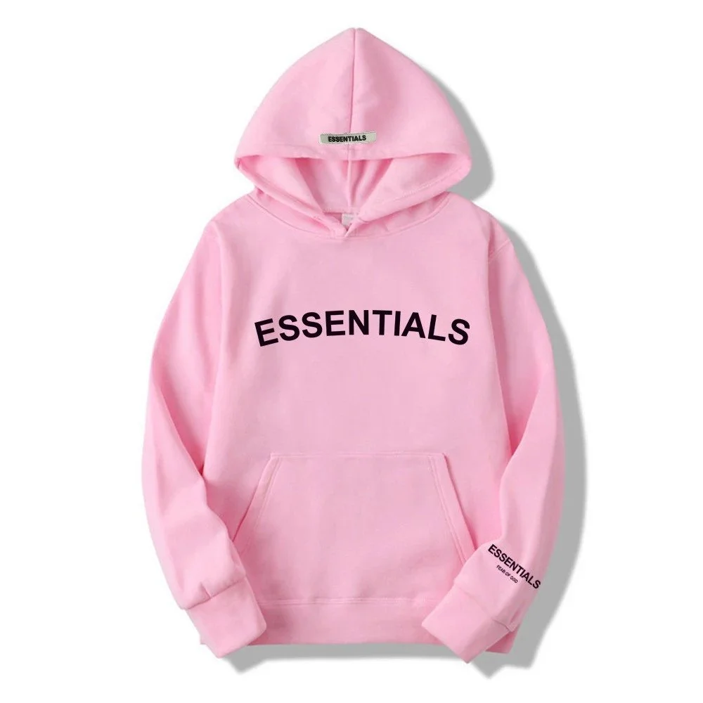 Fear of God Essentials Pink Hoodie