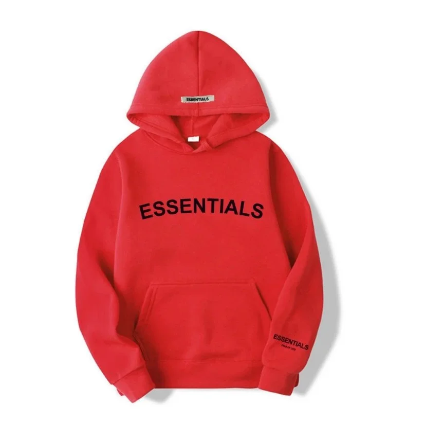 Fear of God Essentials Red Hoodie