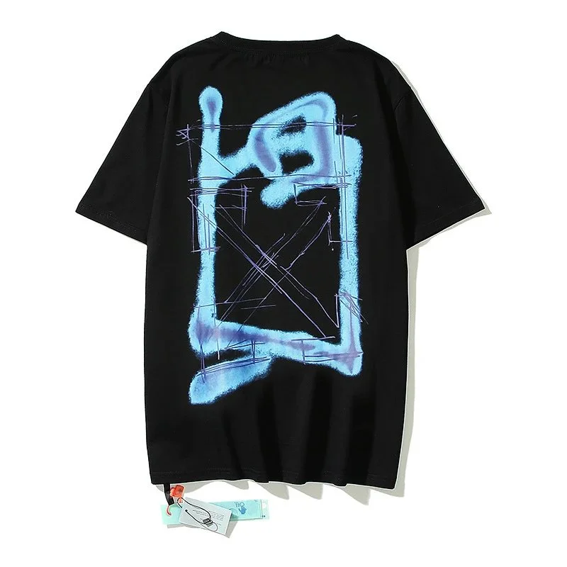 Black Spray Art Graphic T-Shirt