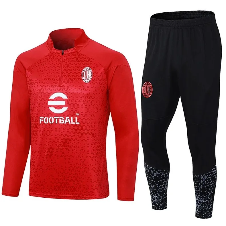 AC Milan Training Set Red/Black Football Kit