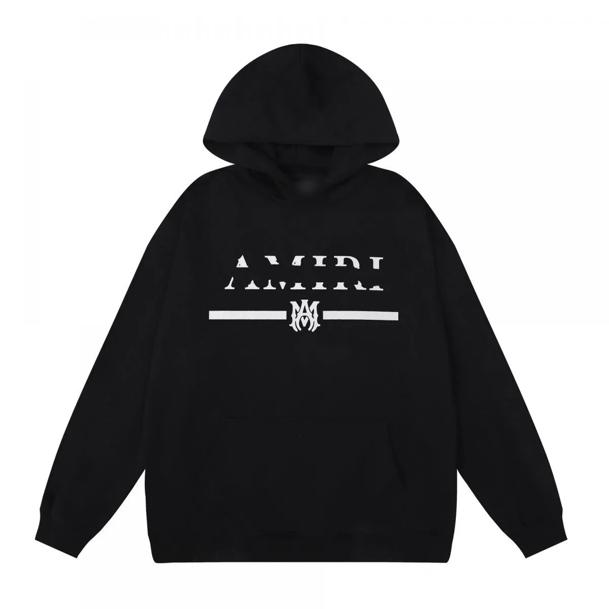 Amiri Hoodie Black AMRI Logo Oversized