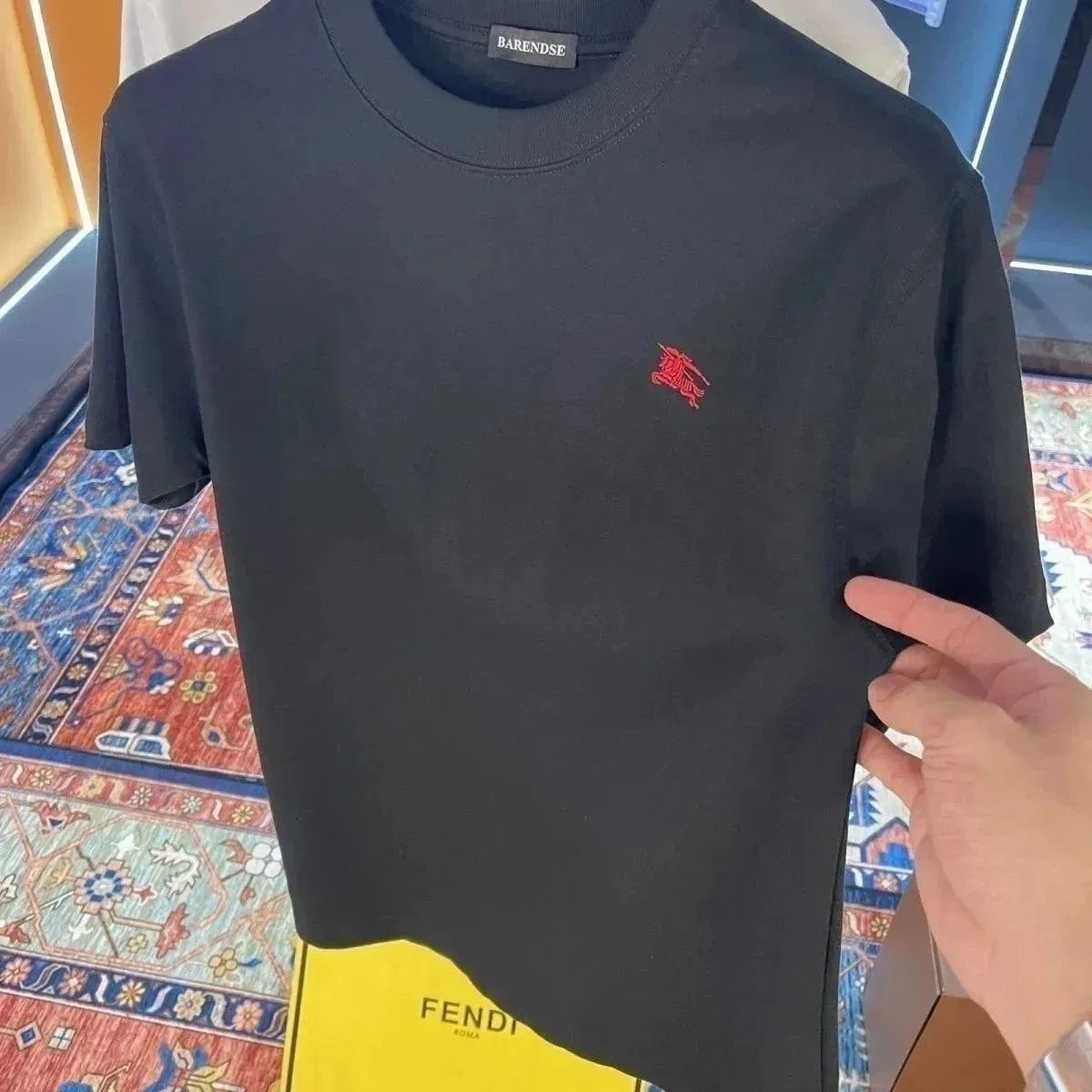 Burberry Black Red Small Logo T-Shirt