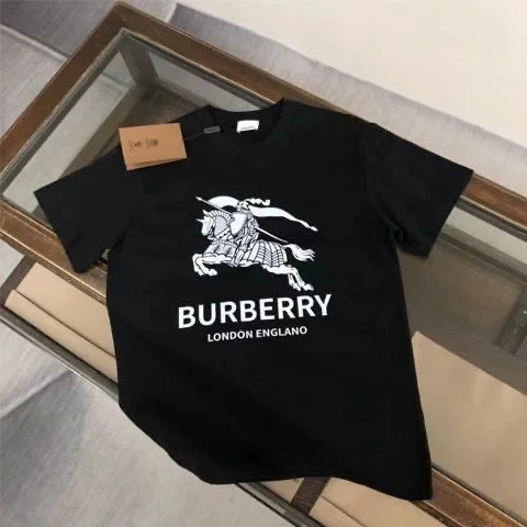 Burberry Black Large Logo Print T-Shirt