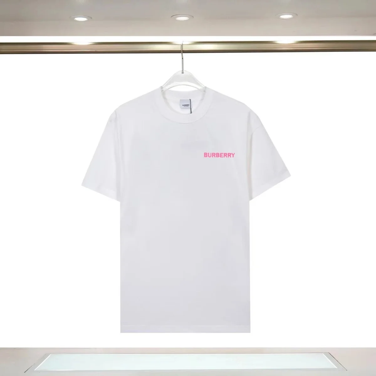 Burberry White Pink Logo T-Shirt
