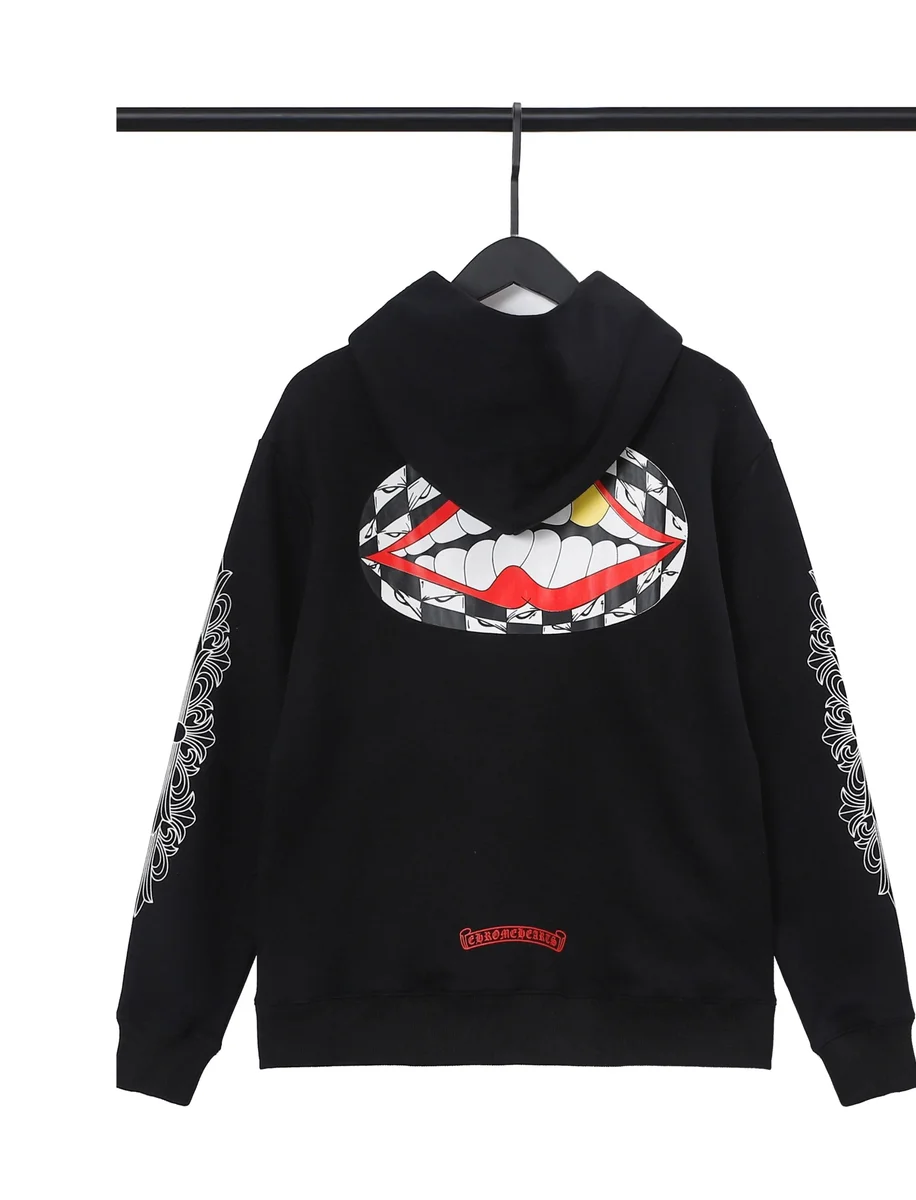 Chrome Hearts Joker Mouth Hoodie Black Streetwear
