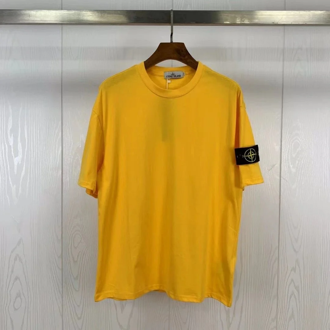 Stone Island 68-15 Short Sleeve Mustard Yellow T-Shirt