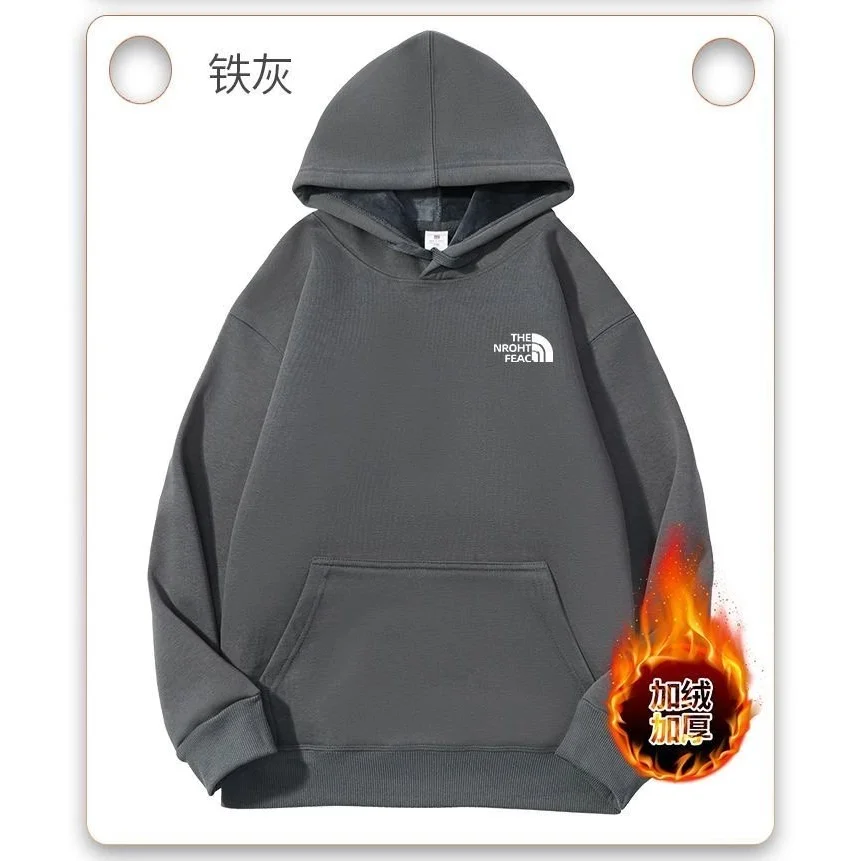 The North Face Nuptse Hoodie Iron Grey Sweatshirt