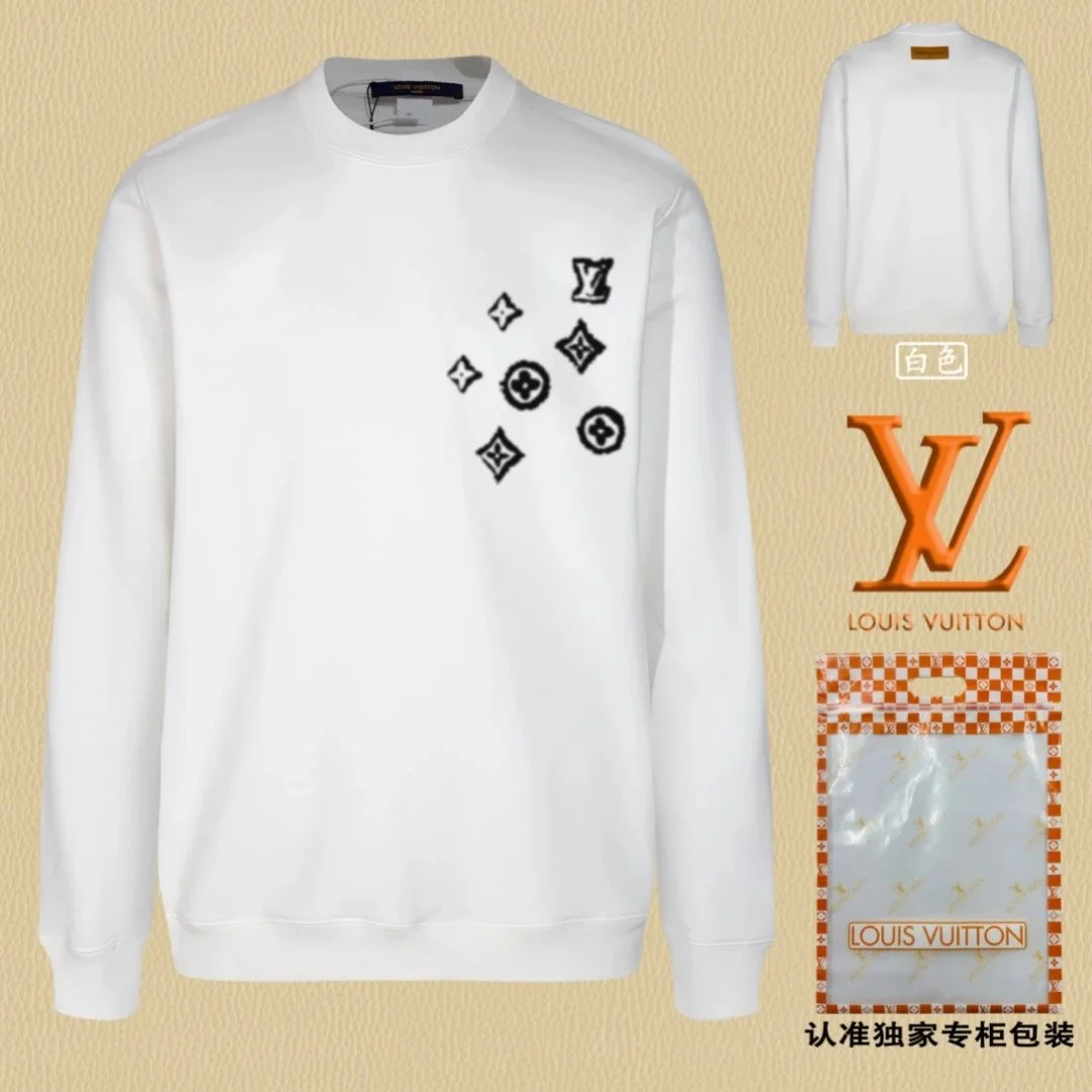 Louis Vuitton White Monogram Embroidered Sweatshirt