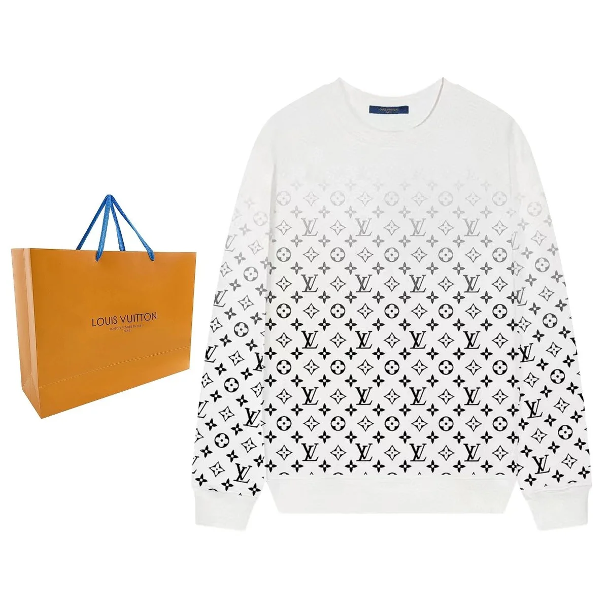 Louis Vuitton Monogram Gradient Sweatshirt White