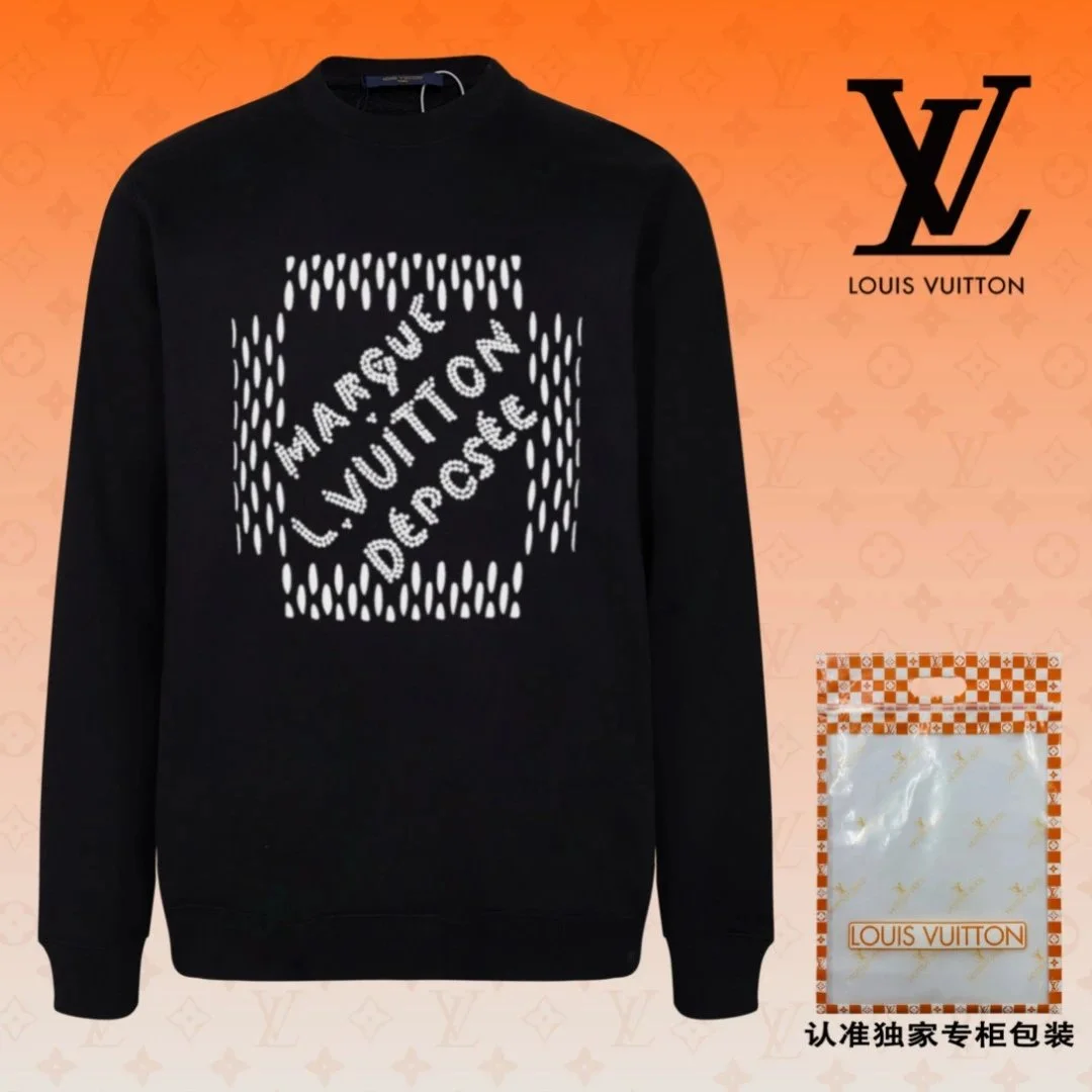 Louis Vuitton Black 'Marque Déposée' Sweatshirt