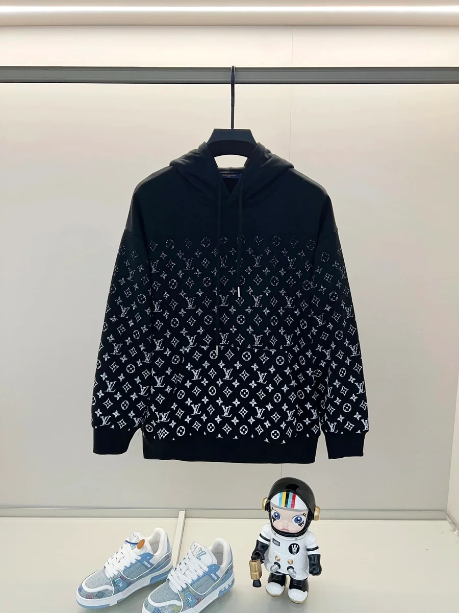 Louis Vuitton Monogram Hoodie Black