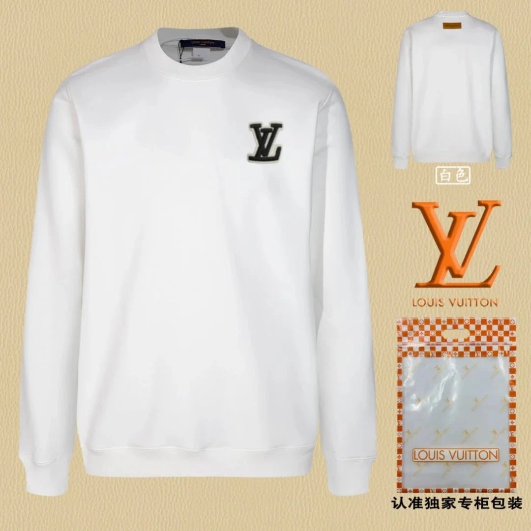 Louis Vuitton White LV Logo Crewneck Sweatshirt