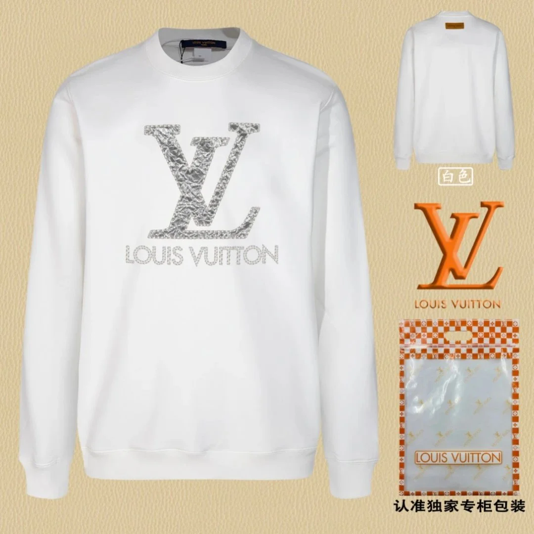 Louis Vuitton White LV Logo Crewneck Sweatshirt