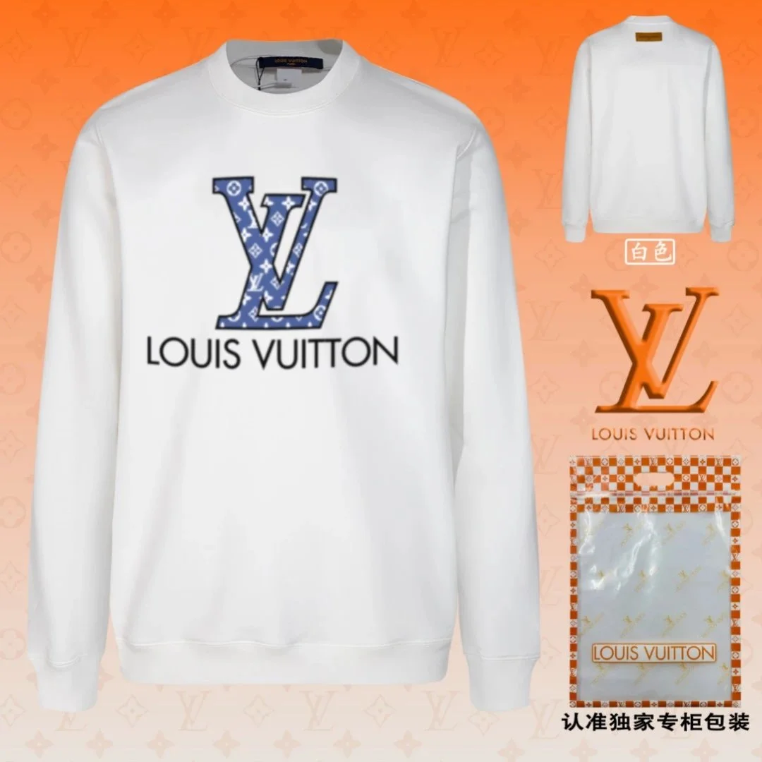 Louis Vuitton White Monogram Logo Sweatshirt