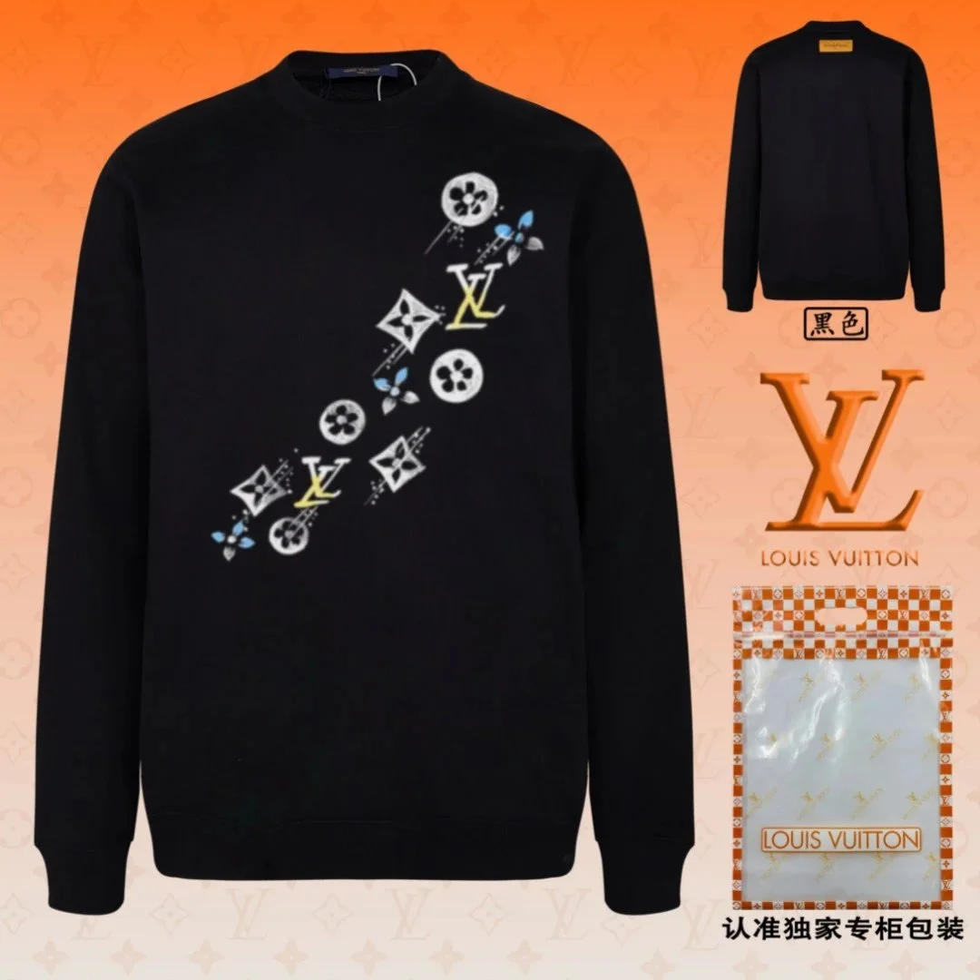 Louis Vuitton LV Monogram Crewneck Sweatshirt Black