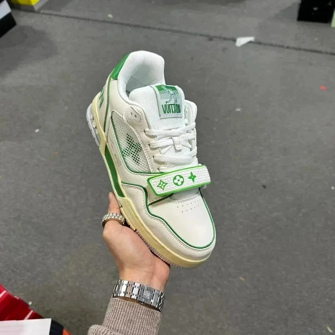 Louis Vuitton LV Trainer White/Green Sneakers