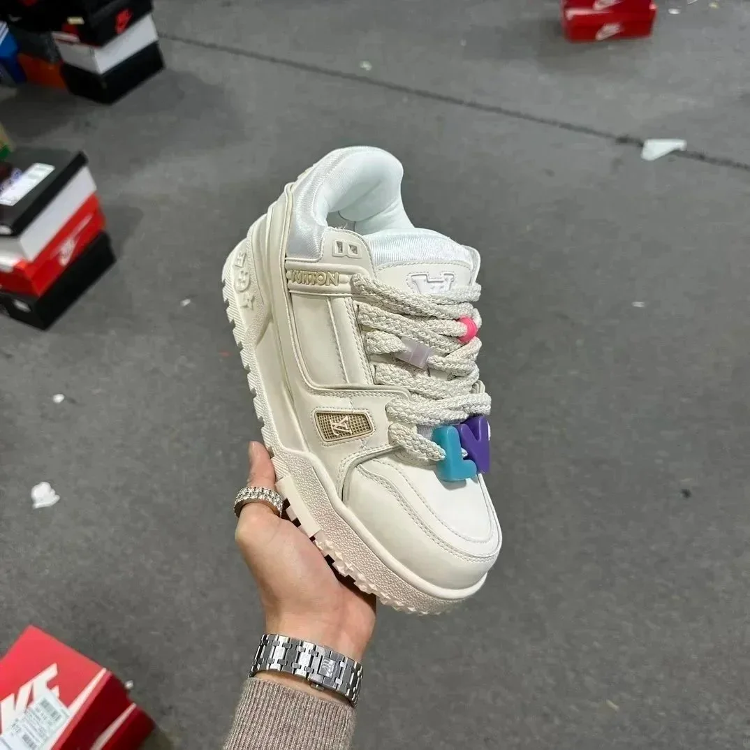 Louis Vuitton LV Trainer White Leather Sneakers