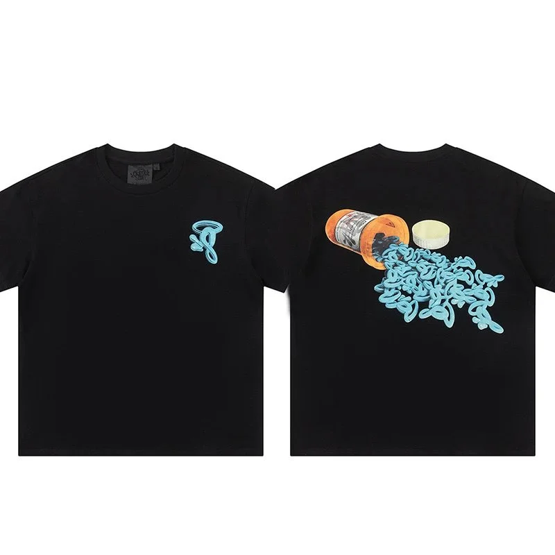 Black Pill Bottle Print T-Shirt