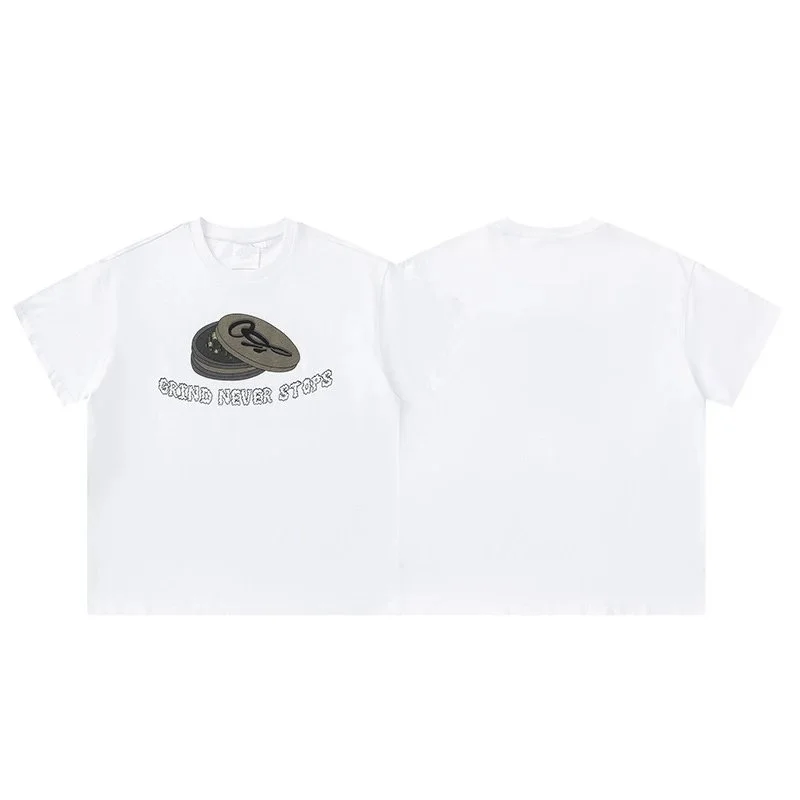 White 'Grind Never Stops' Graphic T-Shirt
