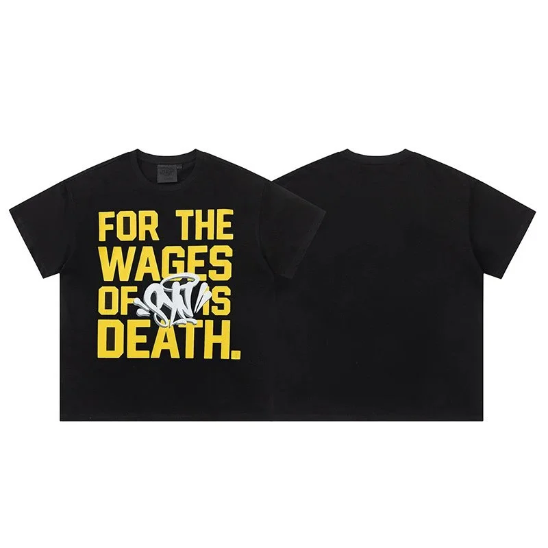 Black 'For the Wages of Sin is Death' T-Shirt
