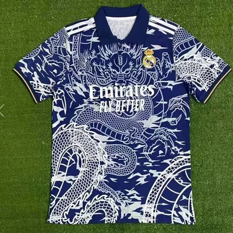 Adidas Real Madrid Dragon Jersey Blue White Men's