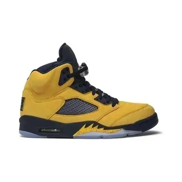Nike Air Jordan 5 Michigan Yellow Basketball Sneakers